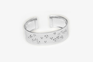 silver diamond cuff bracelet
