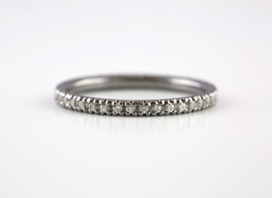 JoTal wedding band for women in pewter
