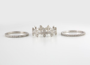 JoTal trio of wedding bands for Women.